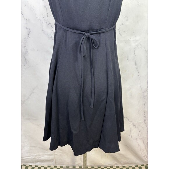 Betsey Johnson 90s USA Dress Sz M Fit Flare Black Punk Goth Emo Button Witchy - Picture 13 of 16